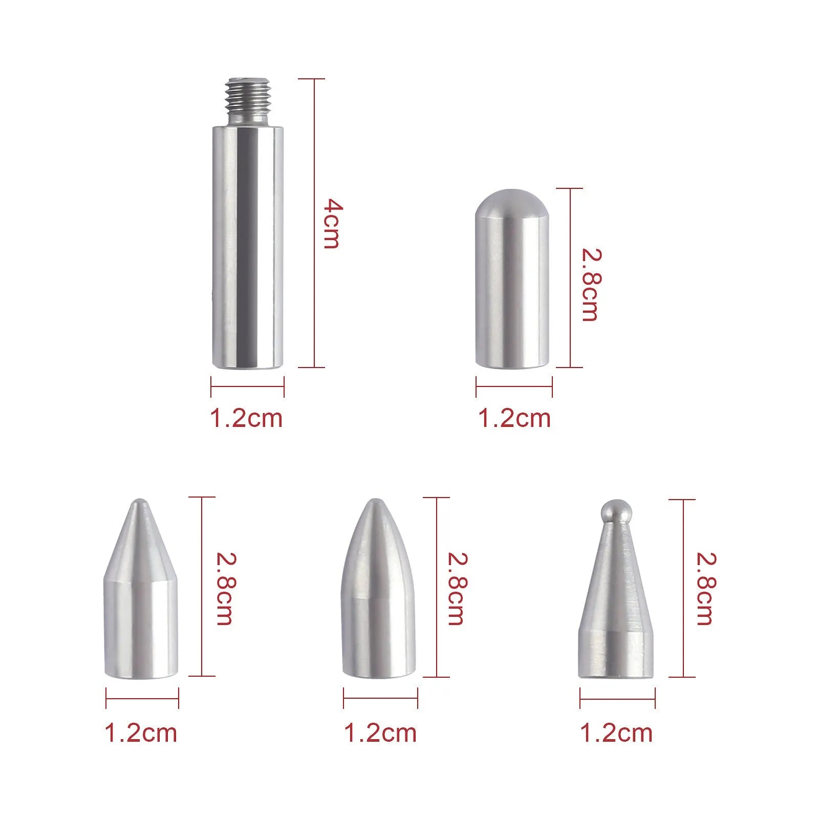 Three alloy steel car dent repair hook crowbars for vehicle body panel maintenance work
