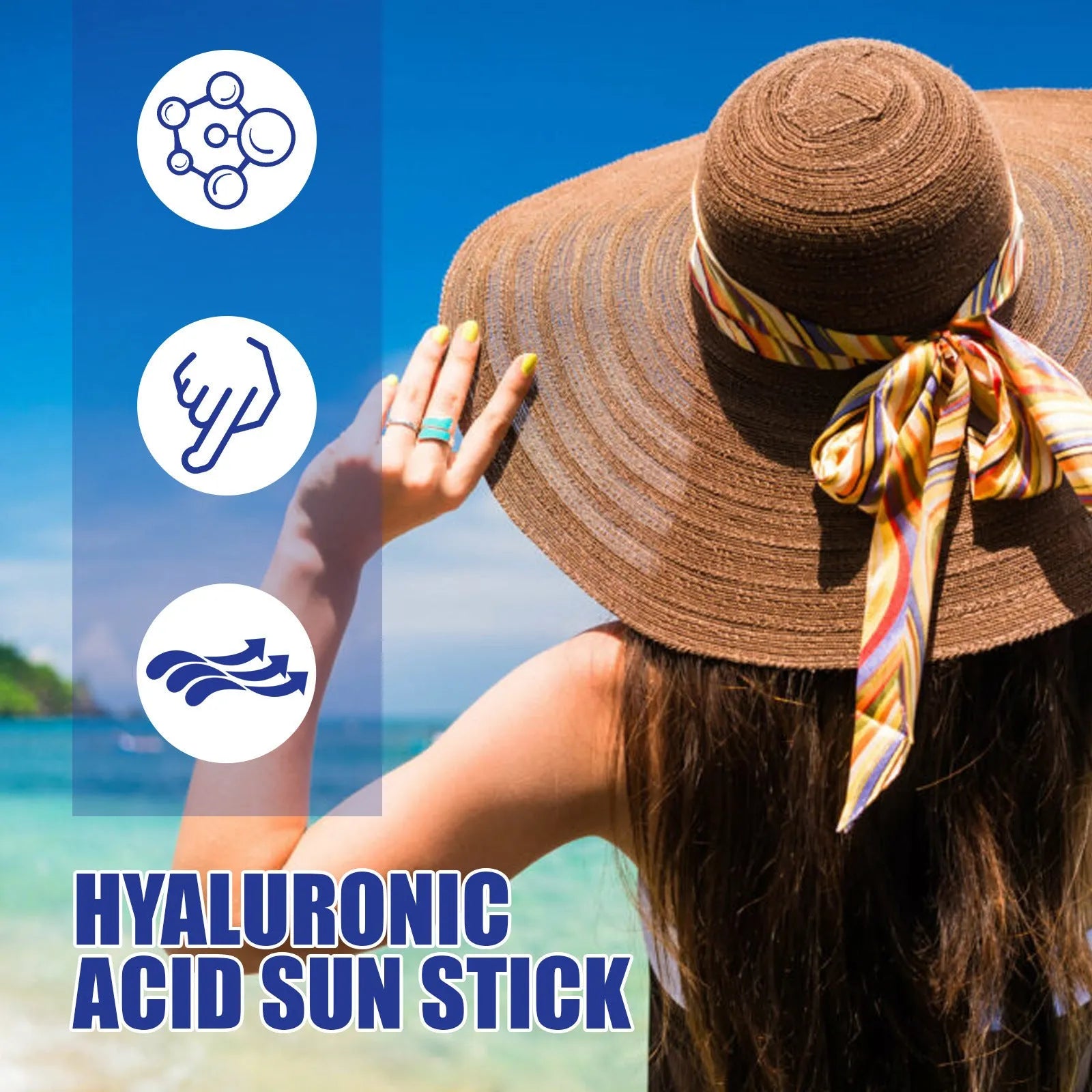 Hyaluronic Acid Sun Block Stick 22g waterproof SPF50 sunscreen in stick form