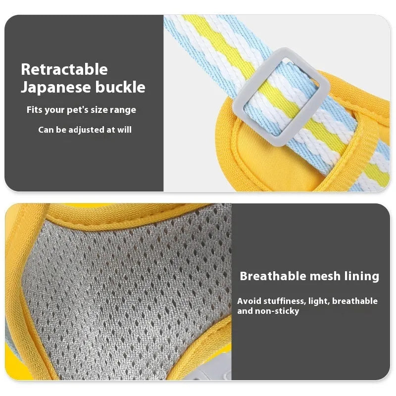 Explosion-proof anti-strangulation pet harness with 1.5m rope in Oxford cloth
