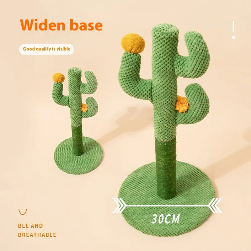 Masson cactus design cat scratch board and sisal scratching pole climber toy for pets.
