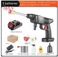Portable car washing gun with wireless lithium battery and plastic handle for household car cleaning