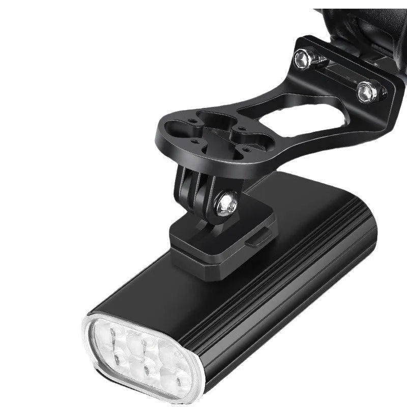 2000LM aluminium alloy bicycle headlight with 6 XPT beads, quick-release base, and USB Type-C port