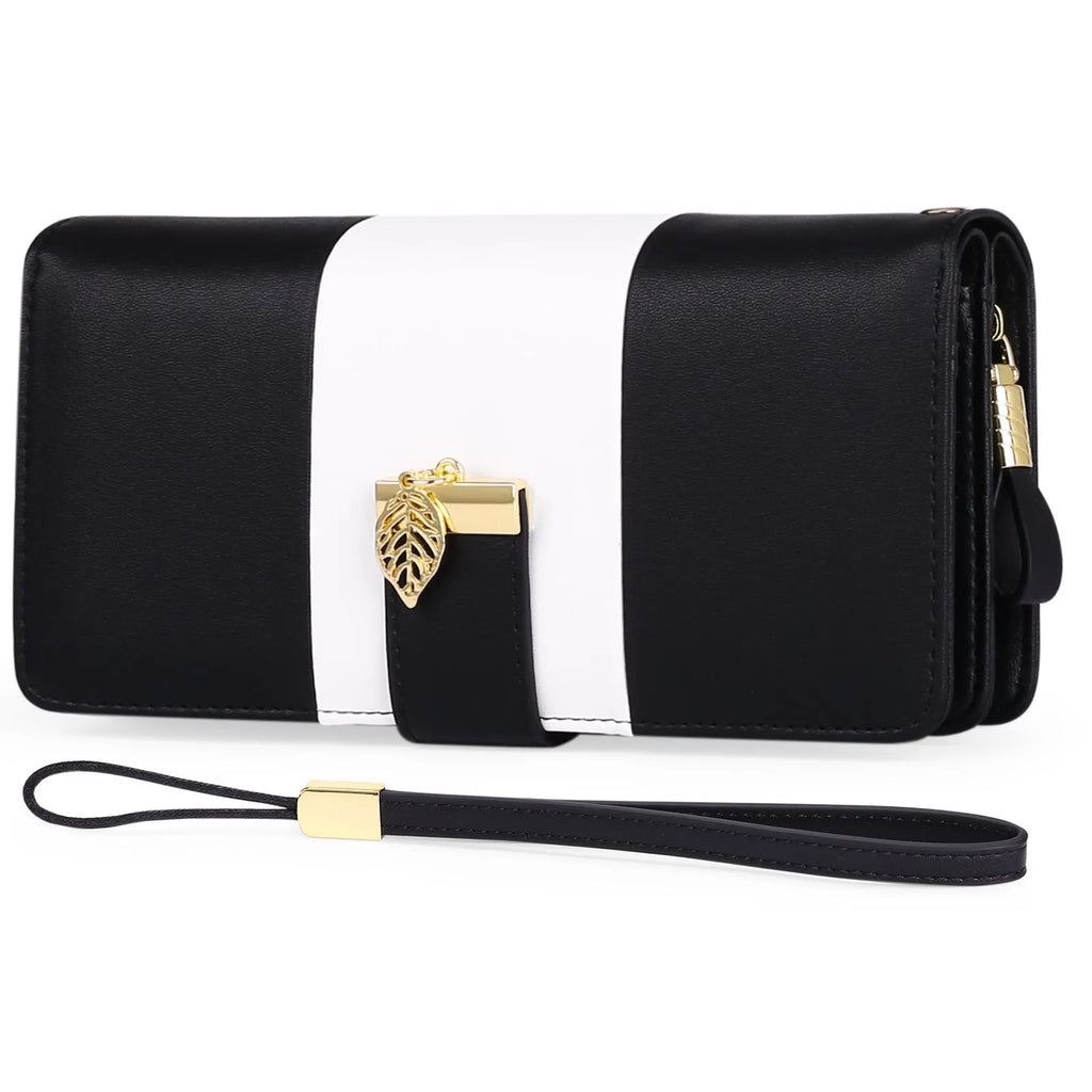 Anti theft PU leather handbag with combination lock in midnight black colour