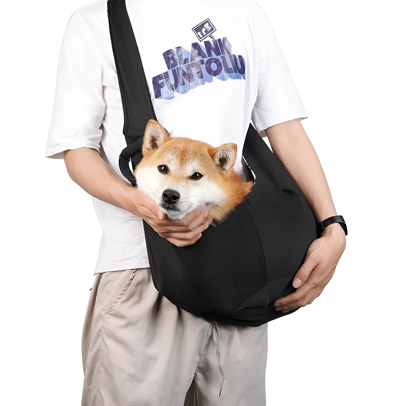 Soft polyester pet bag carrier with adjustable shoulder strap for small cats and dogs up to 7.5kg, available in multiple colours