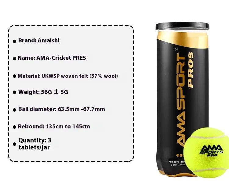 Three high elasticity cage plate training tennis balls in black, green, and yellow for durable sports practice