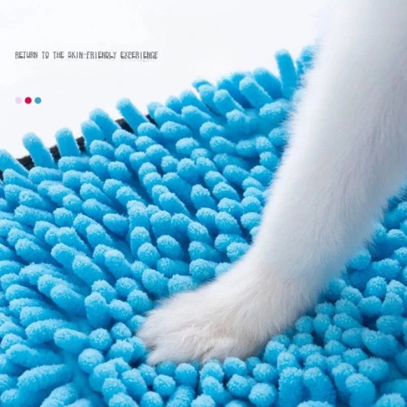 62x23cm dog bath robe towel in blue, grey, purple or red for pet drying