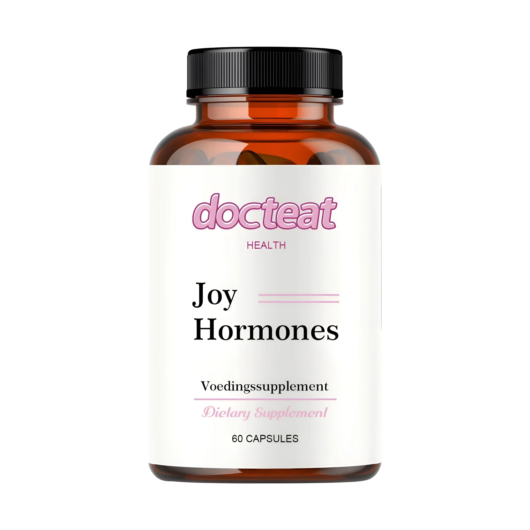Bottle of dietary supplement containing evening primrose oil, asparagus, seaweed, collagen, ginger, magnesium glycinate, and vitamin B6, 60 capsules