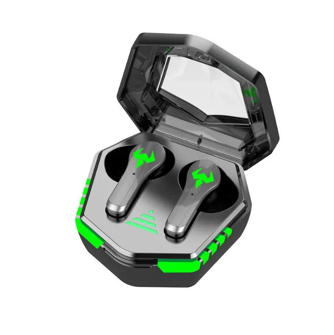 N35 black wireless Bluetooth gaming headset with in-ear private mould design