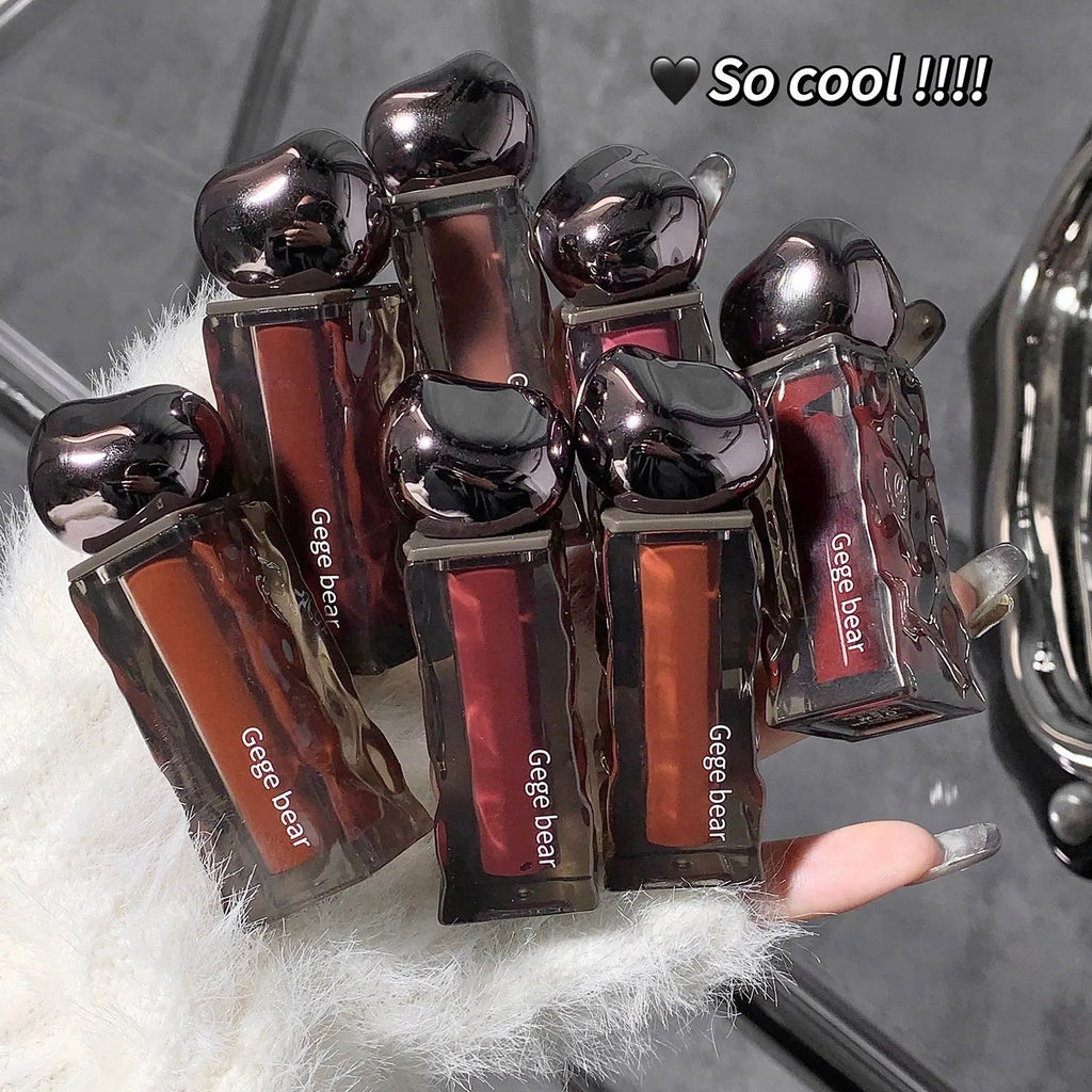 Glacier Lava Lip Lacquer cosmetic product showing water light mirror finish in one of seven available shades
