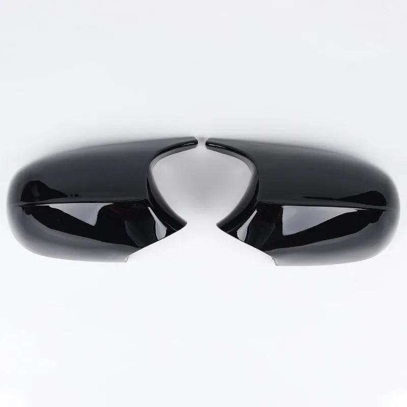 BMW 3 Series E90 rearview mirror shell replacement set in black ABS plastic