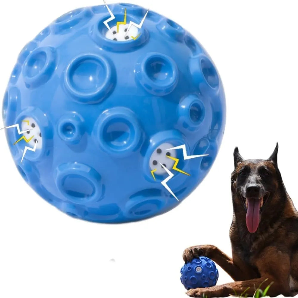 Durable natural rubber dog ball toy with textured surface for aggressive chewers in assorted colours