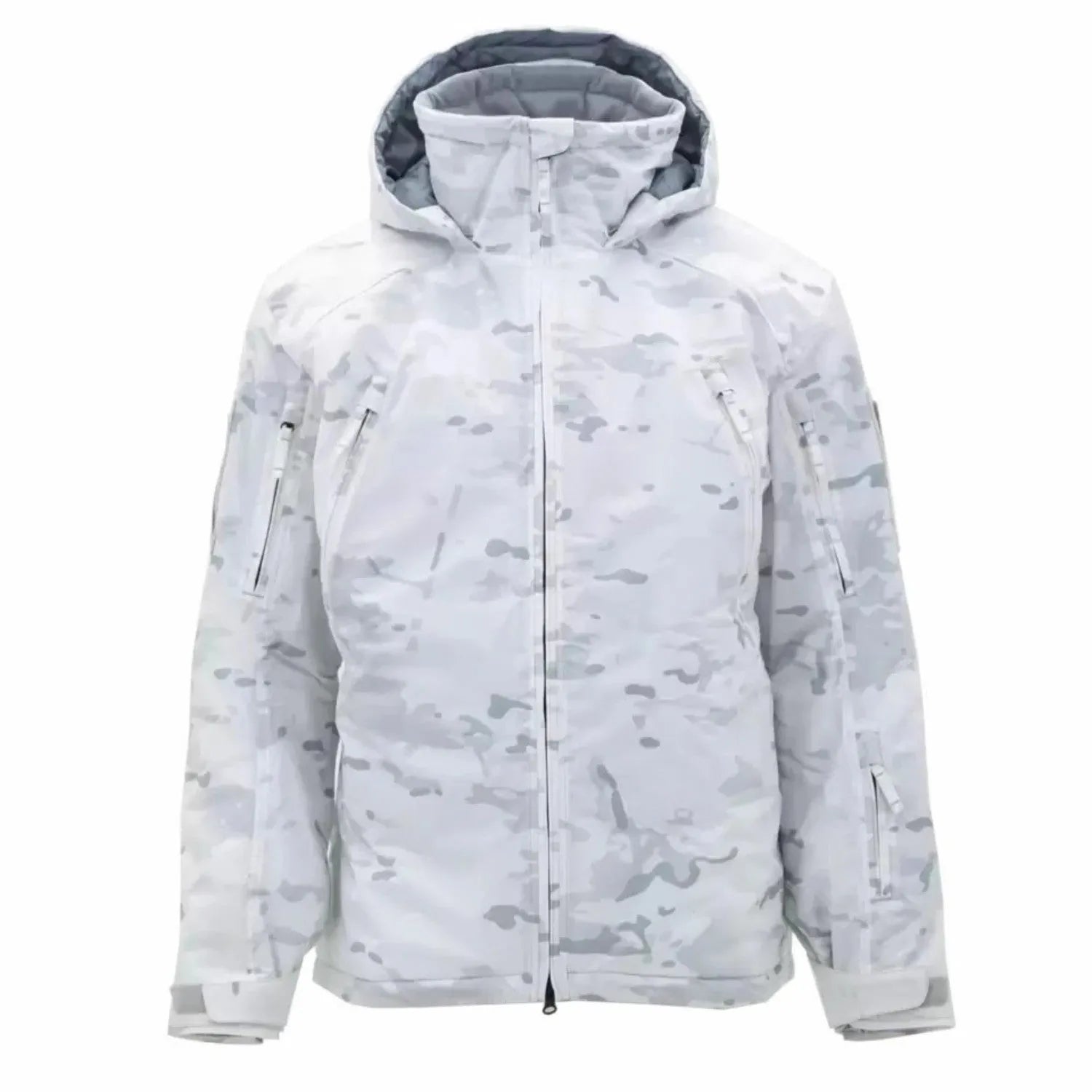 Cotton thick warm jacket for men in medium-long length, available in black colour