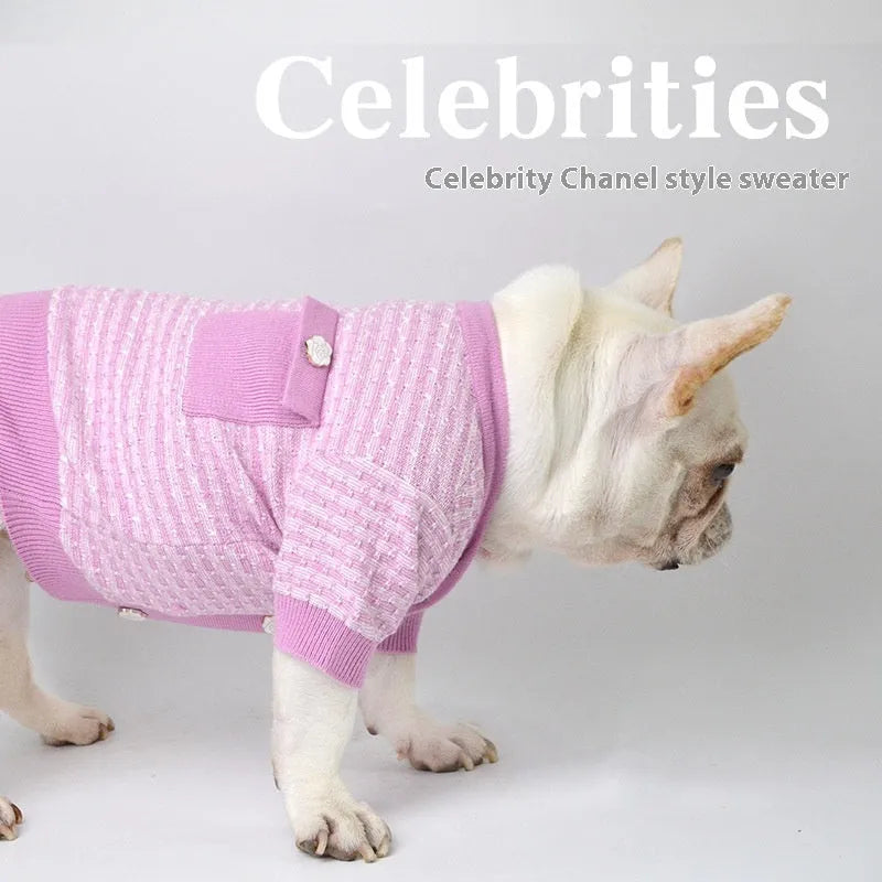 Classic wool Schnauzer pet clothing in autumn winter style available in S M L sizes