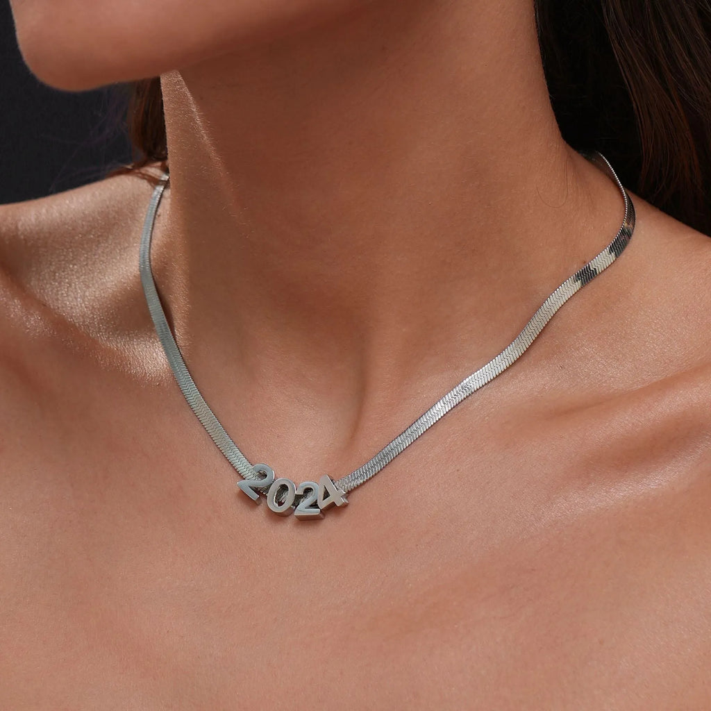 Gold electroplated titanium steel necklace with letter A pendant on 40.5cm chain