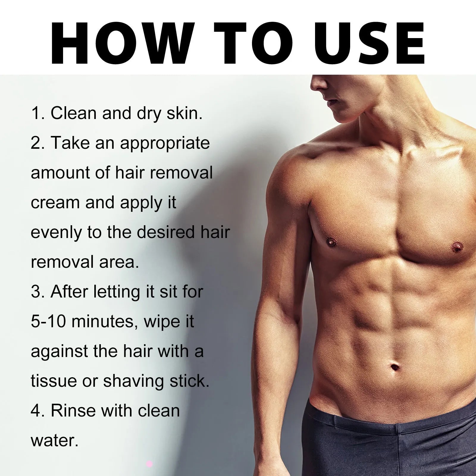 100ml tube of men's mild hair removal cream for beard, armpit, leg, and body hair.