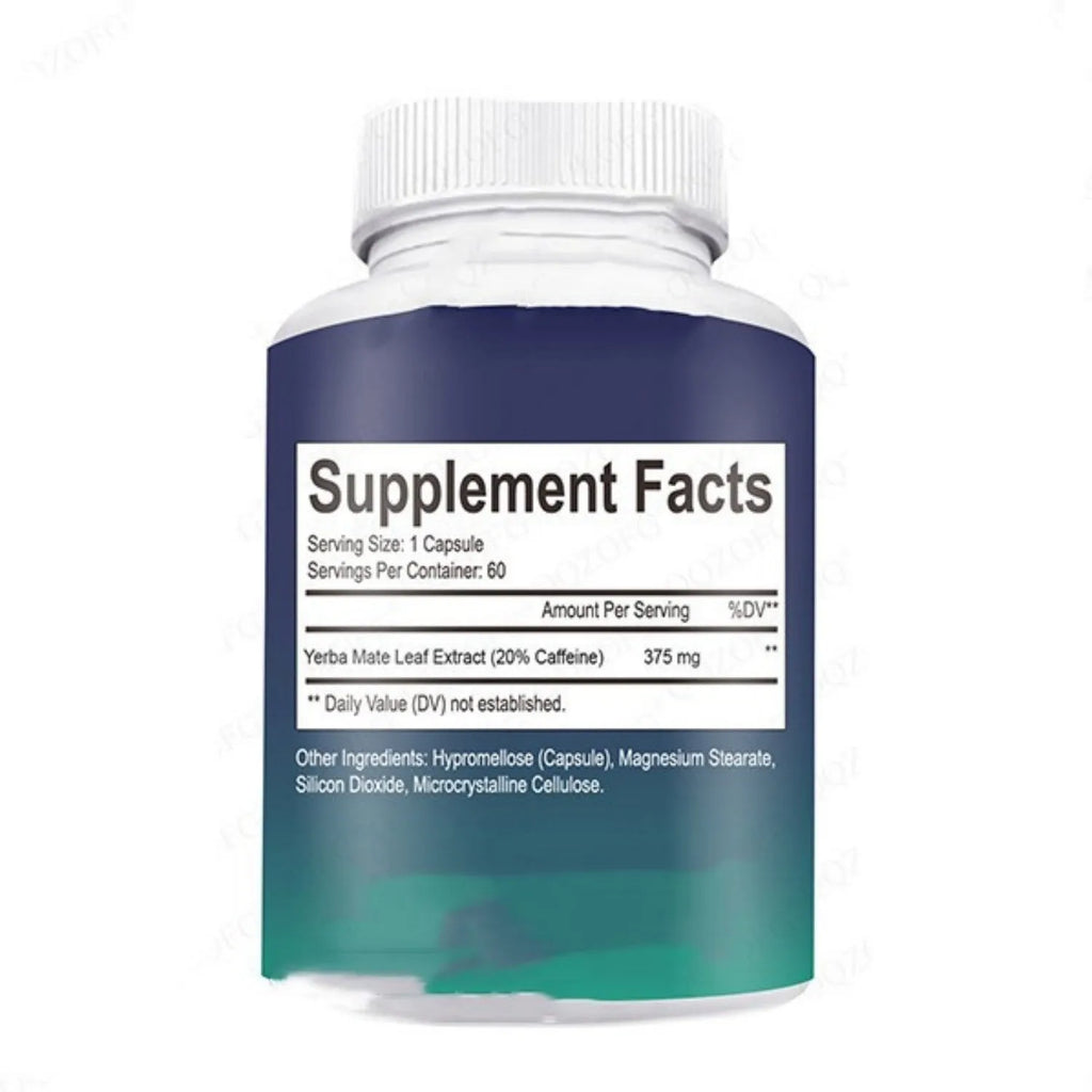 Bottle of 60 vitamin capsules on table, nutritional supplement for daily wellness
