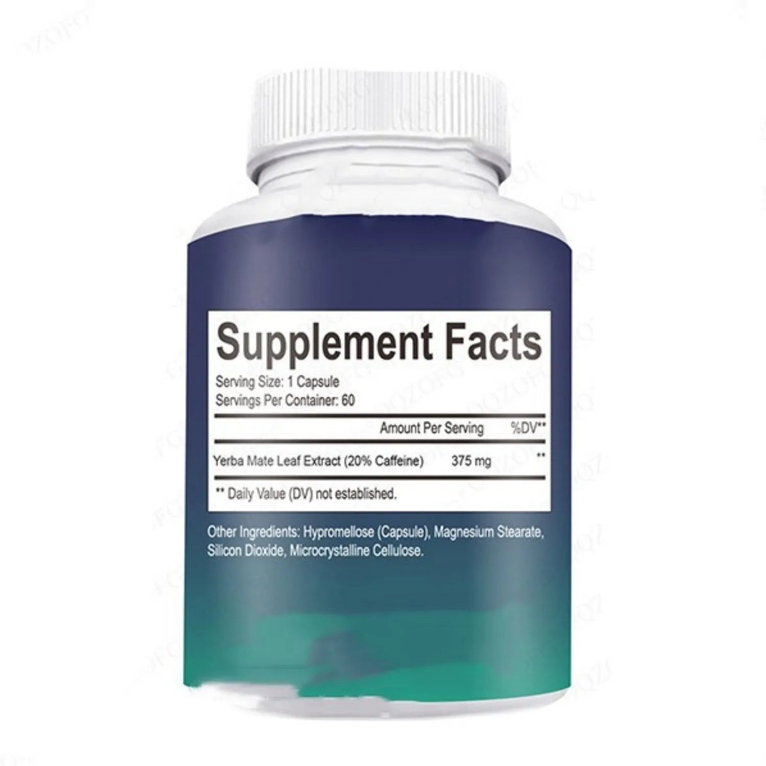 Bottle of 60 vitamin capsules on table, nutritional supplement for daily wellness