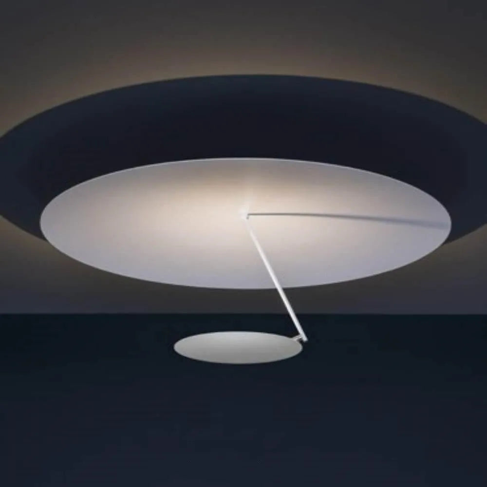 Creative iron art chandelier ceiling lamp with warm LED light in white gold colour.
