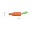 Assortment of cat toys including carrot shapes, paper balls, and grinding sticks in two size options