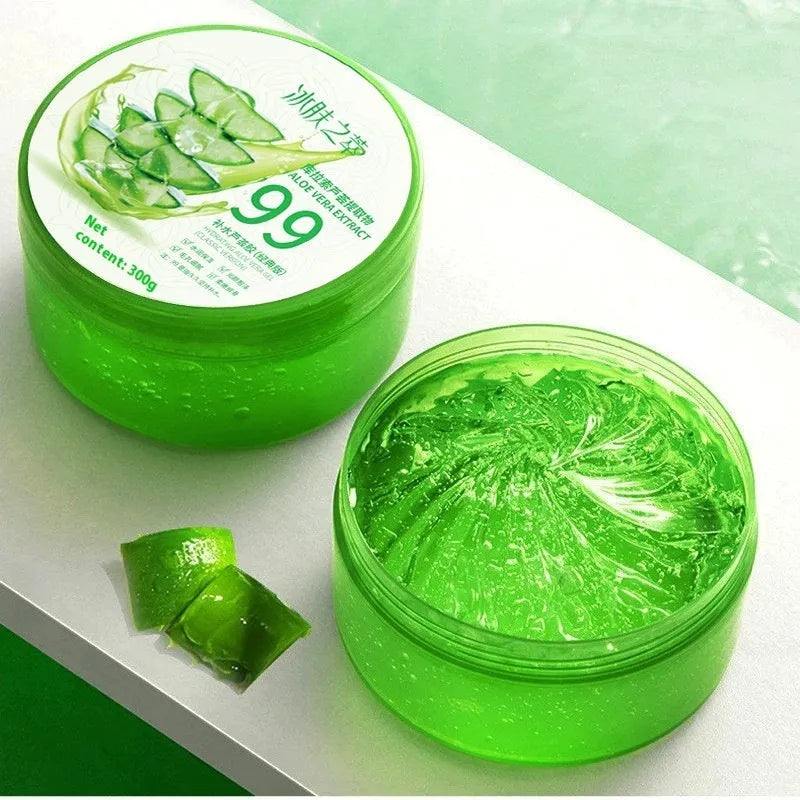 Aloe vera gel 300g tub for face and body moisturising skincare