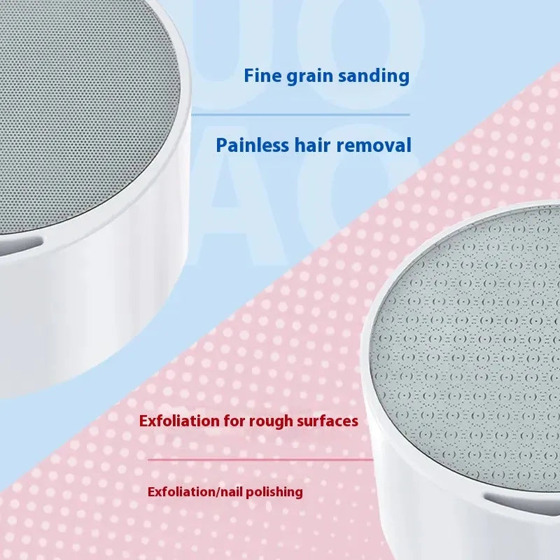 A 2-in-1 style nano glass epilator hair removal device made of white plastic.