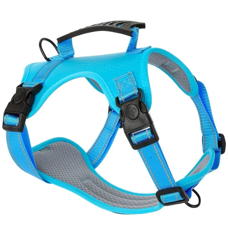 Adjustable dog chest harness traction rope in multiple colours with breast strap
