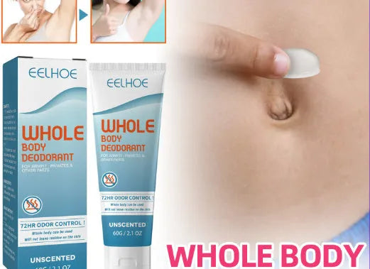 EELHOE 60g body deodorant cream with natural extracts for armpit and fox odour control