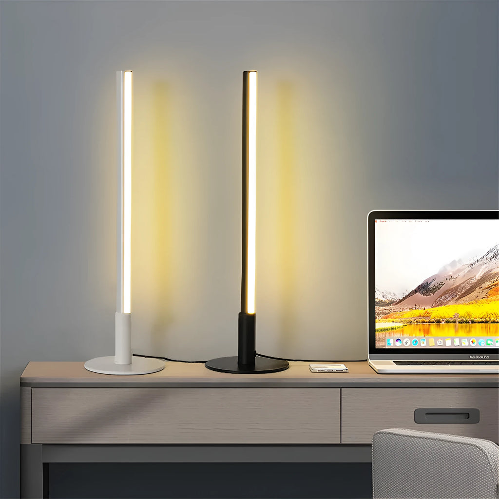 Black retro aluminium LED atmosphere lamp with 14cm diameter 48.5cm height