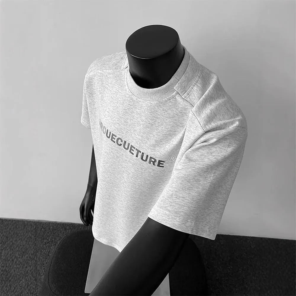Men's loose fit pure cotton short sleeve t-shirt in black, white, and light grey colours