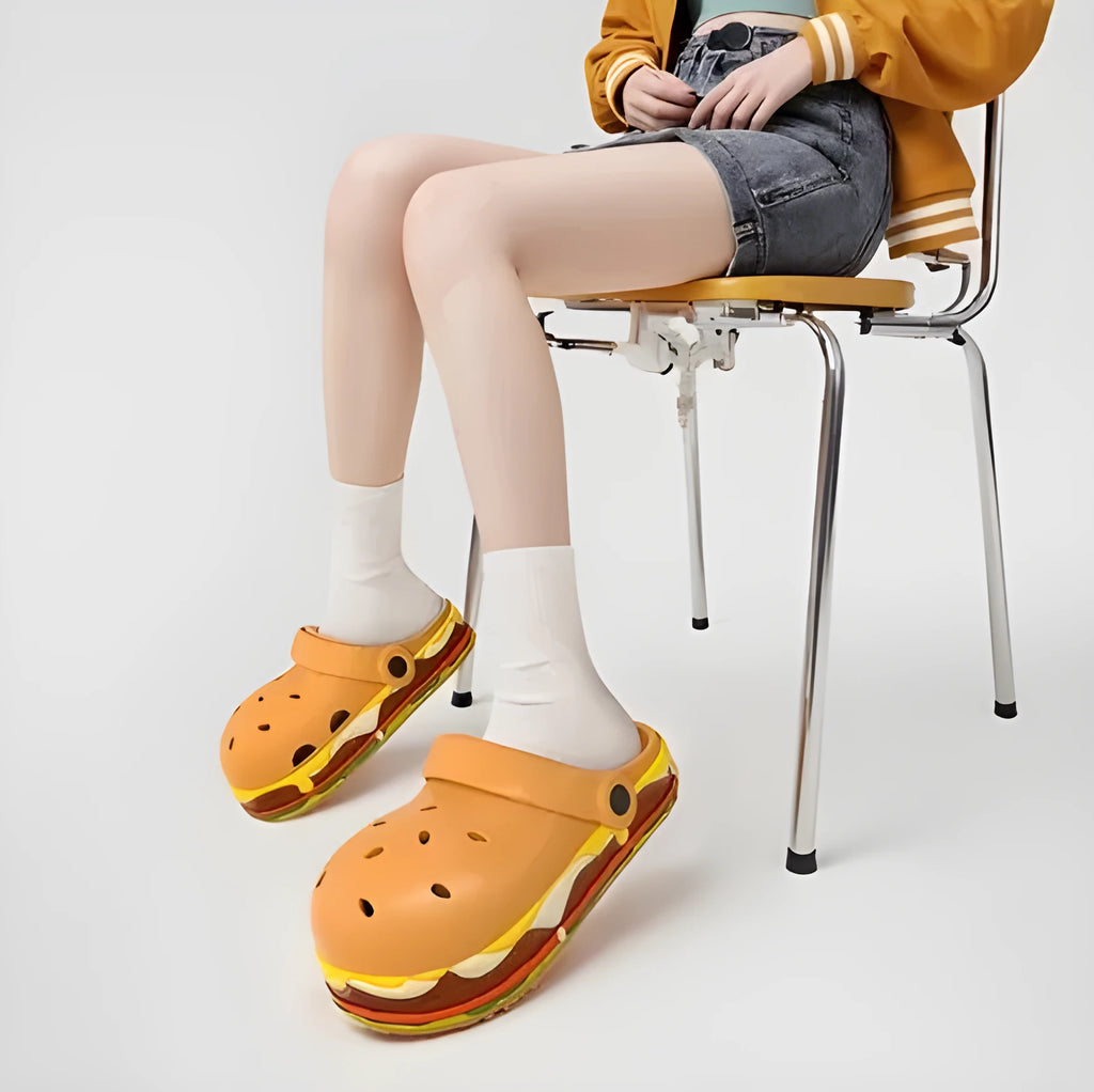 Women's EVA thick soled sandals with hollow out upper, available in multiple colours, 3-4cm sole height