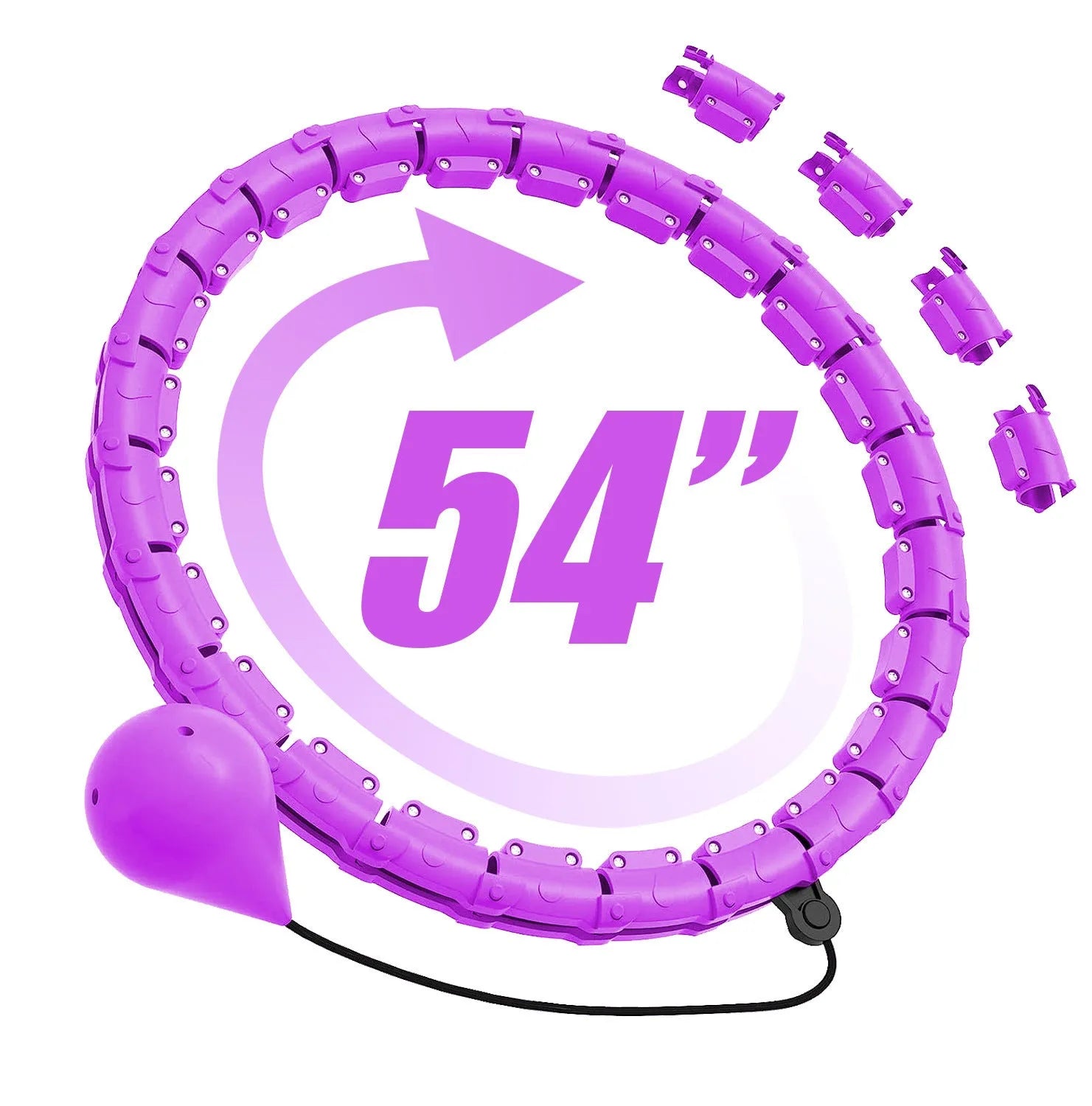Massage soft ball detachable ABS plastic sports fitness slimming waist in pink