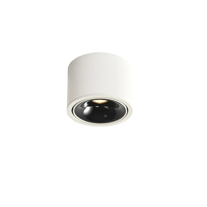 Round surface-mounted adjustable ultra-thin aluminium ceiling spotlight with punch-free design