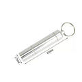Portable waterproof sealed aluminium alloy medicine box in silver 87mm size with lid closed
