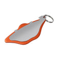 Black and orange mountain bike brake disc pads with metal construction for disc brake systems