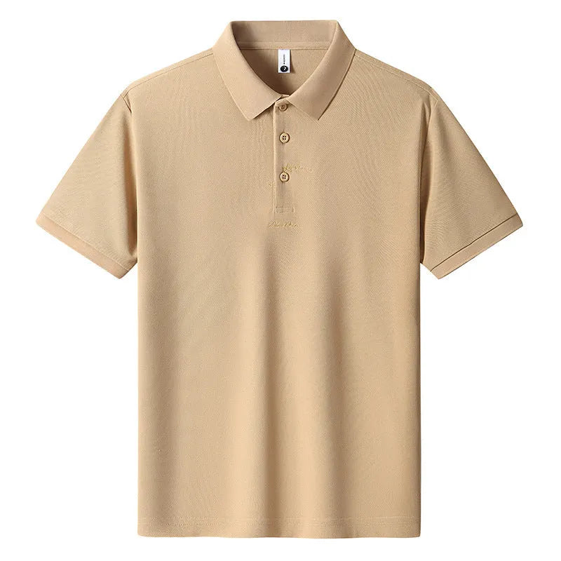 Men's loose fit cotton T-shirt with letter pattern design in six colour options showing front view