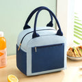 Oxford cloth insulated lunch bag with aluminium foil lining, colour matching options, blue, pink, green beige, yellow green, modern simplicity