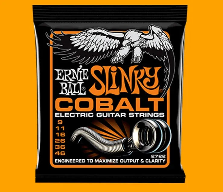 Set of four nickel-plated electric guitar bass strings with alloy construction