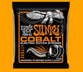 Set of four nickel-plated electric guitar bass strings with alloy construction