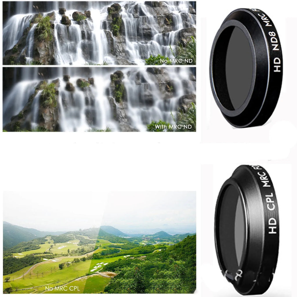 DJI MAVIC slim 4IN1 ND filter set with adjustable ring showing four densities