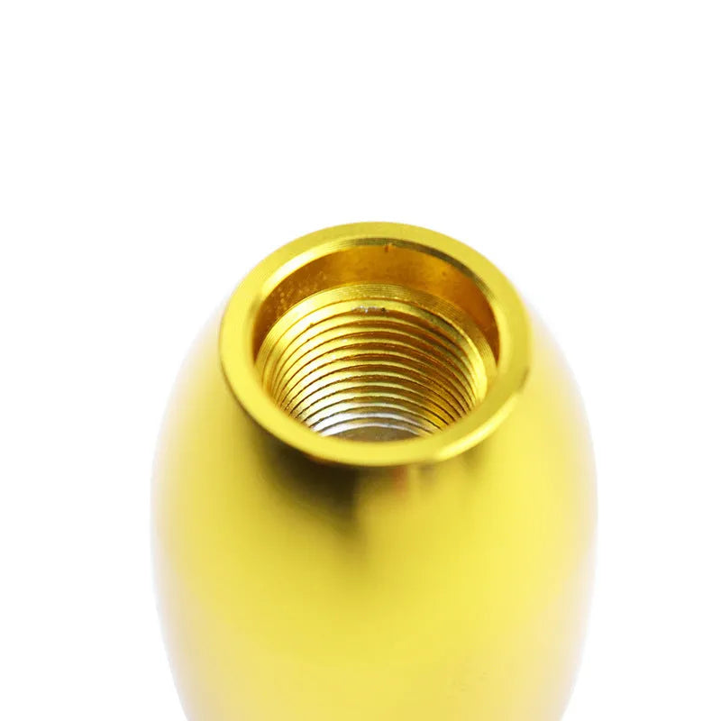 Universal aluminium gear shift head with 40mm diameter and 60mm height in titanium colour