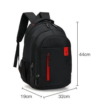 Lightweight Oxford fabric backpack for teenagers with padded straps and side pockets