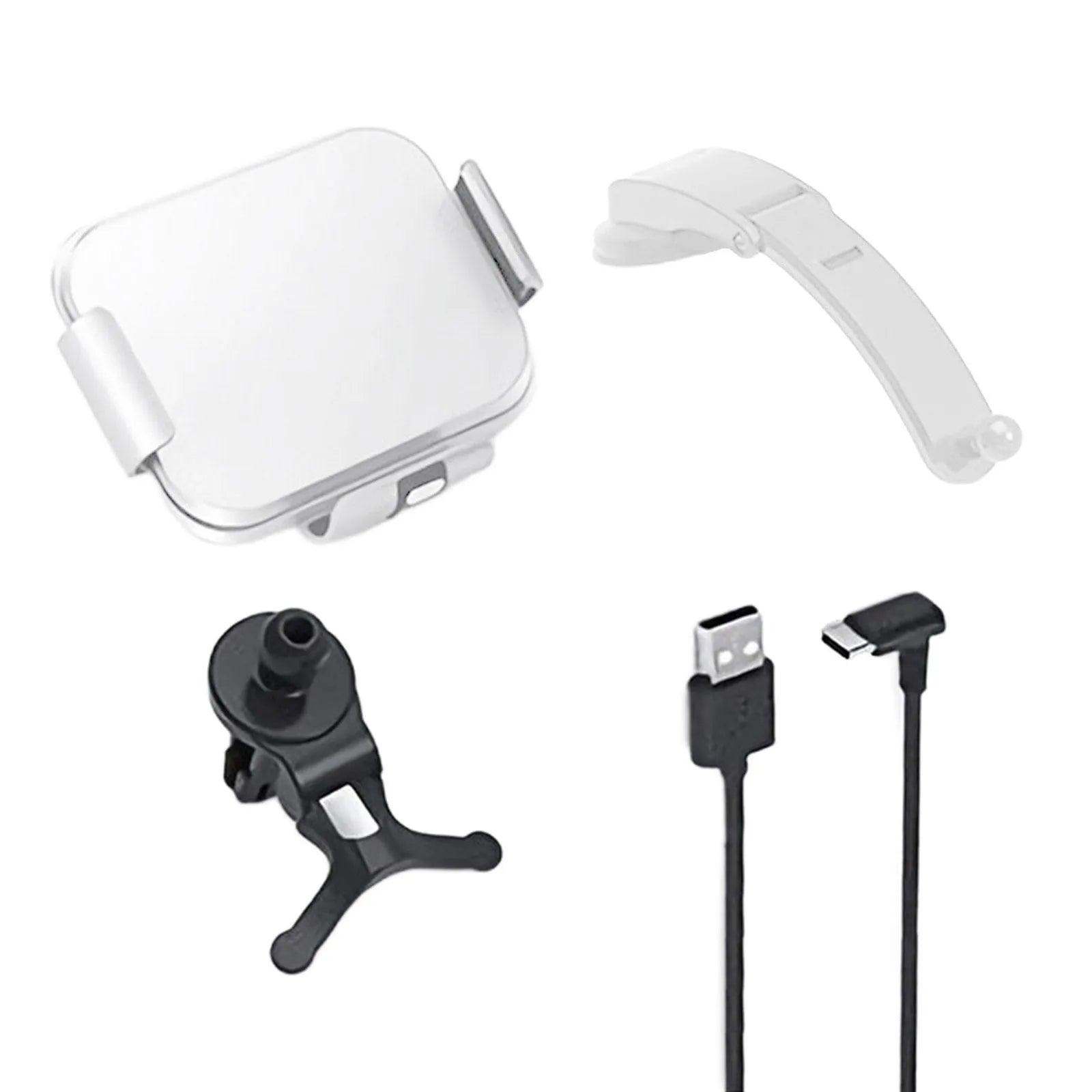 Wireless charging car phone holder with folding screen and multiple mounting accessories