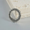 Retro heart-shaped and lotus magnetic earrings in antique silver and ancient gold stainless steel