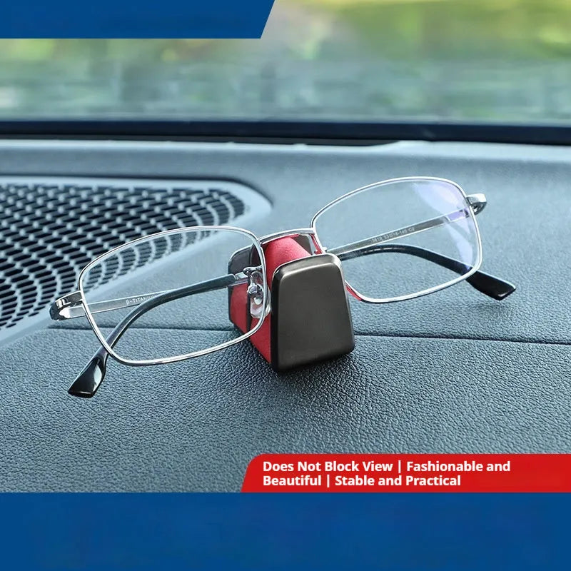 Zinc alloy leather car dashboard glasses clip for sunglasses storage