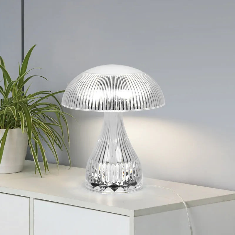 Rechargeable three-colour changing LED table lamp with USB charging port