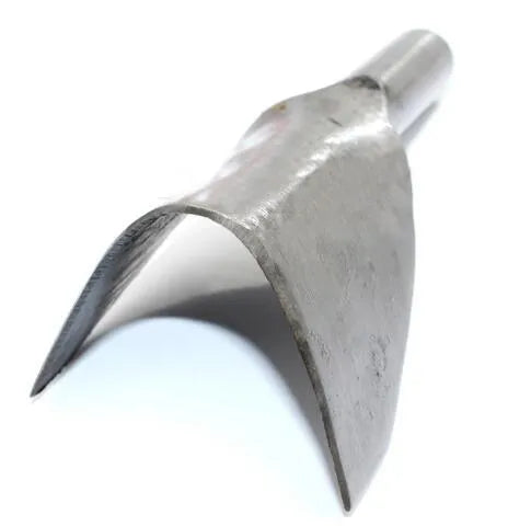 Six steel punch tools in half-round and V shapes ranging from 15mm to 40mm for leather craft and DIY
