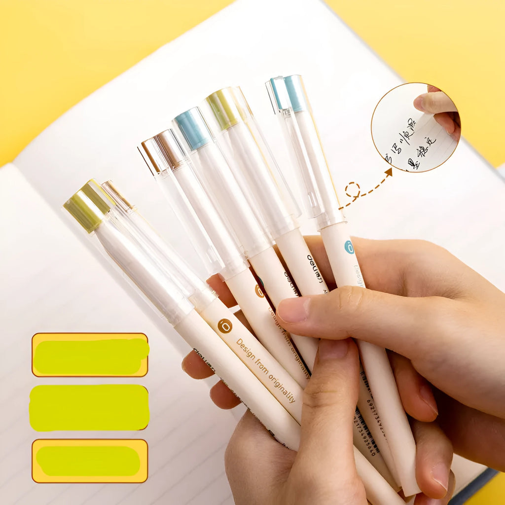 Deli A540 gel pen 0.38mm black fine needle tube cap closure plastic barrel