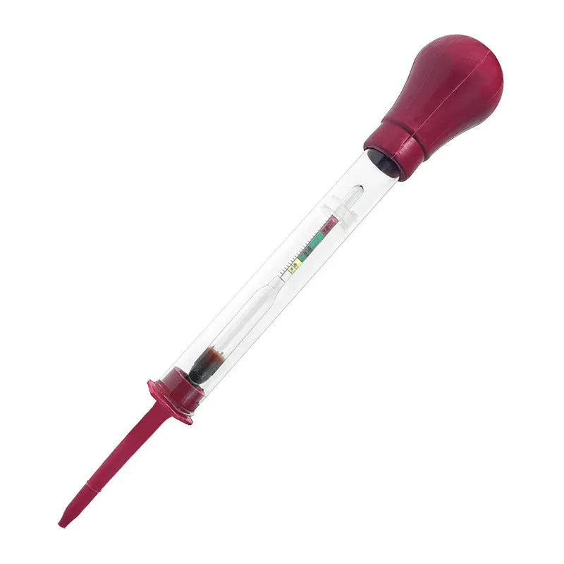 Electrohydraulic battery hydrometer with 330mm glass tube for automotive electrolyte testing