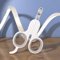 Professional pet nail clippers with curved head, anti-slip rubber handle, in grey or pink colour.