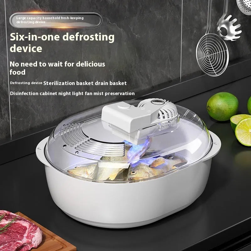 Aluminium household quick defrosting plate for thawing meat and frozen food, with USB cable